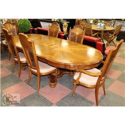 SKLAR PEPPLER DINING ROOM SET WITH HANDLAID DESIGN