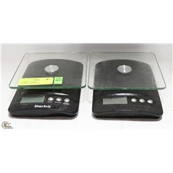 2 STARFRIT GLASS WEIGH-SCALES-BLACK