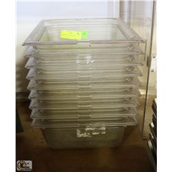 LOT OF 9 HALF SIZE INSERTS-PLASTIC