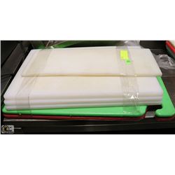 LOT OF 6 ASSORTED PLASTIC CUTTING BOARDS