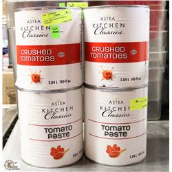 FOUR 2.84L CANS OF TOMATO PRODUCT