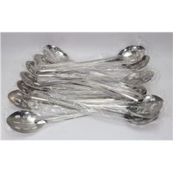 NEW 15" STAINLESS SLOTTED SPOONS - LOT OF 12