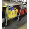 Image 1 : STAINLESS STEEL TABLE W/ BACKSPLASH ON CASTORS