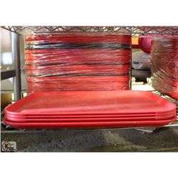 STACK OF 50 SERVING TRAYS 18"X14".