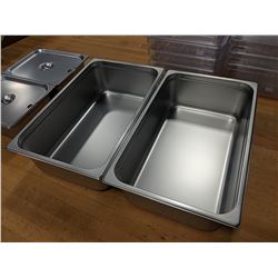 FULL SIZE, 6" DEEP STAINLESS INSERTS - LOT OF 2