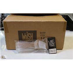 CASE OF 40 PKGS OF 12 HEAVIER REUSABLE CLEAR