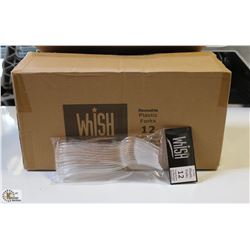 CASE OF 40 PKGS OF 12 HEAVIER REUSABLE CLEAR