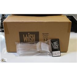 CASE OF 40 PKGS OF 12 HEAVIER REUSABLE CLEAR