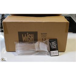 CASE OF 40 PKGS OF 12 HEAVIER REUSABLE CLEAR