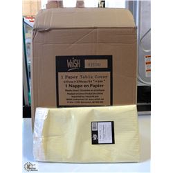 CASE OF 30 IVORY (LIGHT YELLOW) TISSUE TOP