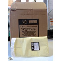 CASE OF 30 IVORY (LIGHT YELLOW) TISSUE TOP