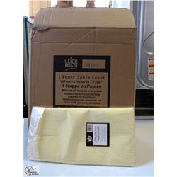 CASE OF 30 IVORY (LIGHT YELLOW) TISSUE TOP