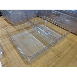 FULL SIZE, 6" DEEP POLYCARB INSERTS - LOT OF 2