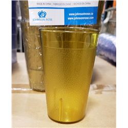 5OZ AMBER PLASTIC TUMBLERS - LOT OF 48