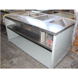 COMMERCIAL FOUR WELL STEAM TABLE