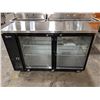Image 1 : 49" GLASS TWO DOOR BACK BAR COOLER