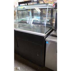 30" REFRIGERATED GLASS TOP DISPLAY COOLER, SLIDING