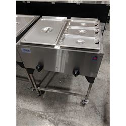 28" X 24" NATURAL GAS 2 COMPARTMENT STEAM TABLE