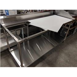 72" ALL STAINLESS TABLE FRAME & POLY BOARDS
