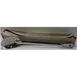 NEW 15" STAINLESS PERFORATED SPOONS - LOT OF 12