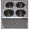Image 1 : FLATWARE CYLINDERS STAINLESS STEEL 4 HOLES/2 TIER