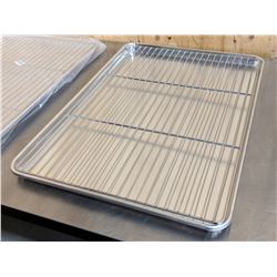 FULL SIZE PAN & FLAT STAINLESS RACK - LOT OF 2 PIE