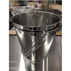 13QT STAINLESS STEEL UTILITY PAILS - LOT OF 2