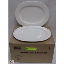 13" INFINITY OVAL PLATTERS - LOT OF 12 (1 CASE),