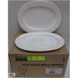 11.25" INFINITY OVAL PLATTERS- LOT OF 12 (1 CASE)
