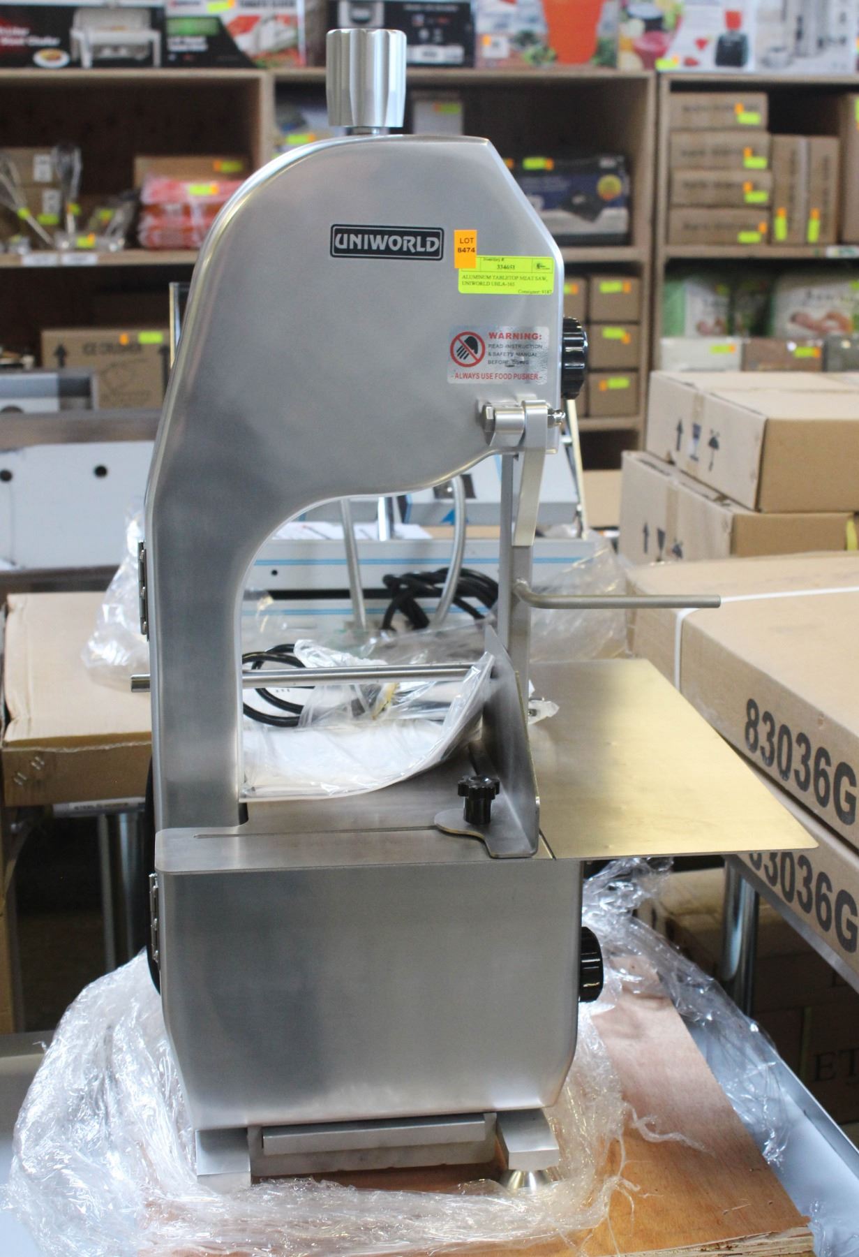 ALUMINUM TABLETOP MEAT SAW, UNIWORLD UHLA165