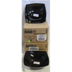 9.5" DELICE BLACK GLASS BOWLS, 57OZ/1.7L - 2 CASE