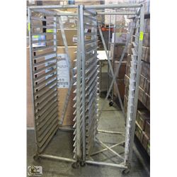 GROUP OF TWO 20-SLOT BAKERS COOLING RACK