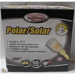 NEW POLAR/SOLAR 12-GAUGE 50' HD EXTENSION CORD