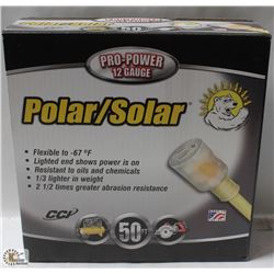 NEW POLAR/SOLAR 12-GAUGE 50' HD EXTENSION CORD
