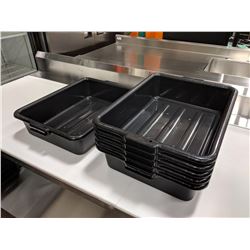 5" DEEP BLACK TOTES - LOT OF 6