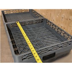 FLAT CUPS/CUTLERY DISH RACKS - LOT OF 2