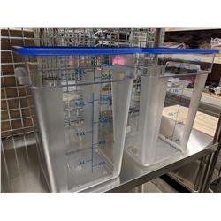 22QT CLEAR STORAGE CONTAINERS & LIDS - LOT OF 2