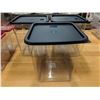 Image 1 : 18QT CLEAR STORAGE CONTAINERS & LIDS - LOT OF 3