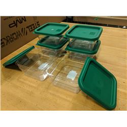 2QT CLEAR STORAGE CONTAINERS & LIDS - LOT OF 6