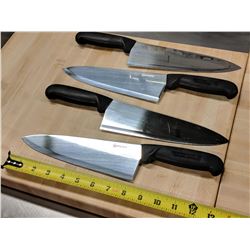 8" BLACK OMCAN COOK KNIVES - LOT OF 4