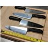 Image 1 : 8" BLACK OMCAN COOK KNIVES - LOT OF 4