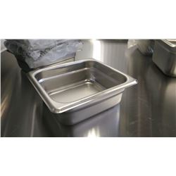 1/6 SIZE, 2.5" DEEP STAINLESS INSERTS - LOT OF 6