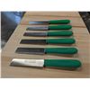 Image 1 : 4.5” GREEN HANDLE CUT-OFF KNIVES - LOT OF 6