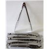 Image 2 : SET OF 6 - 9 INCHES SS TONGS LT GAUGE 0.5MM