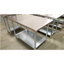 30" X 48" SS WORK TABLE, GALVANIZED UNDERSHELF