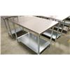Image 1 : 30" X 48" SS WORK TABLE, GALVANIZED UNDERSHELF