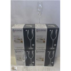 7.25OZ/220ML MALEA FLUTE GLASSES - 1 CASE, ARCOROC