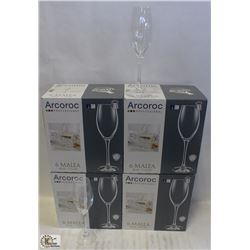 7.25OZ/220ML MALEA FLUTE GLASSES - 1 CASE, ARCOROC