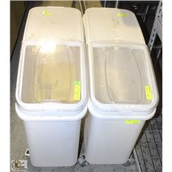 2 WINCO COMMERCIAL INDGREDIENT BINS ON CASTORS