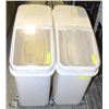 Image 1 : 2 WINCO COMMERCIAL INDGREDIENT BINS ON CASTORS